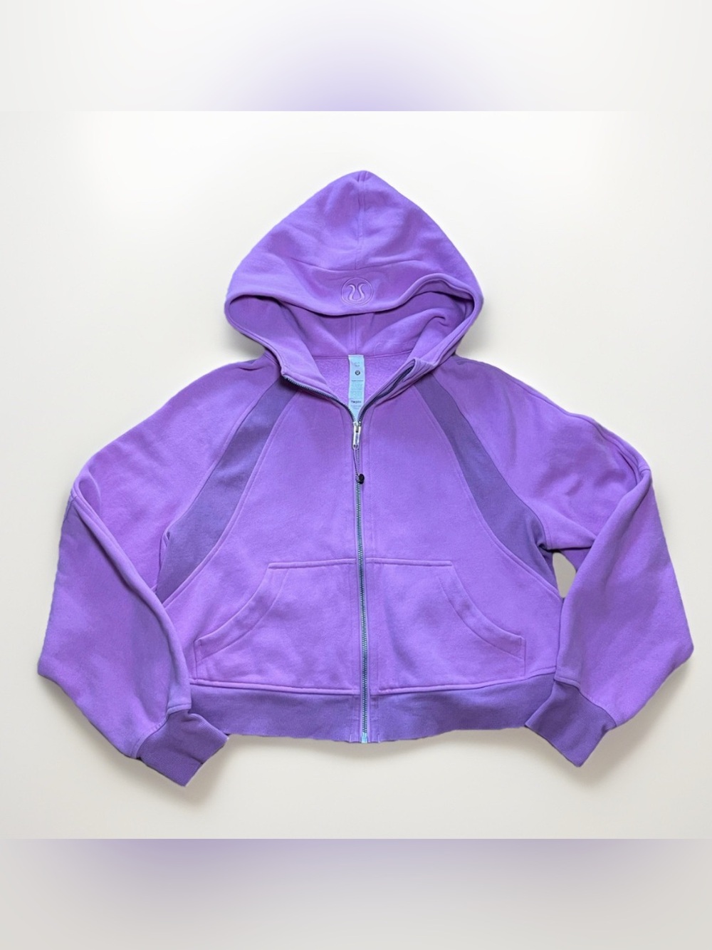 Lululemon Scuba Full Zip Hoodie Women XS/S Purple Pink‎ Oversized Cropped Jacket